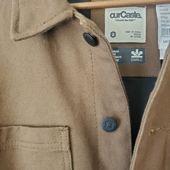 Heritage Men's Earth Tone Military Field Jacket Durable Water Repellent Coating - Picture 5 of 9